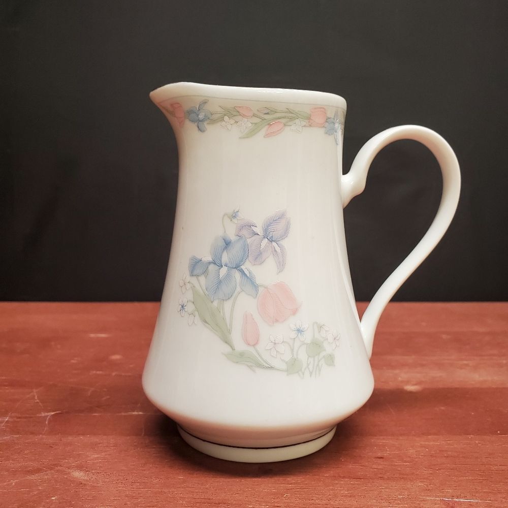 Illusions by Excel Center Stage Porcelain 8 oz Creamer Pitcher Floral Design
